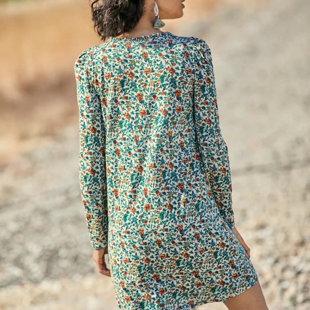 Peruvian Connection Pima cotton Prairie Flower Dress Boho size Xs - Picture 2 of 10